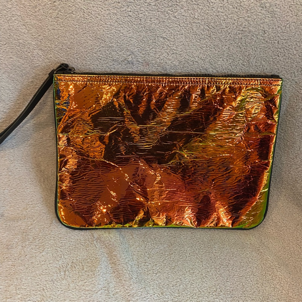 *SALE” J. Crew Oil Spill wristlet large. Beautiful.